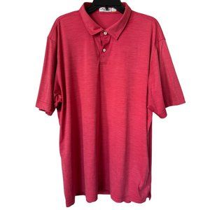 PETER MILLAR FEATHERWEIGHT UPF 50+ Hot‎ Pink Polo Men's 2XL | f2